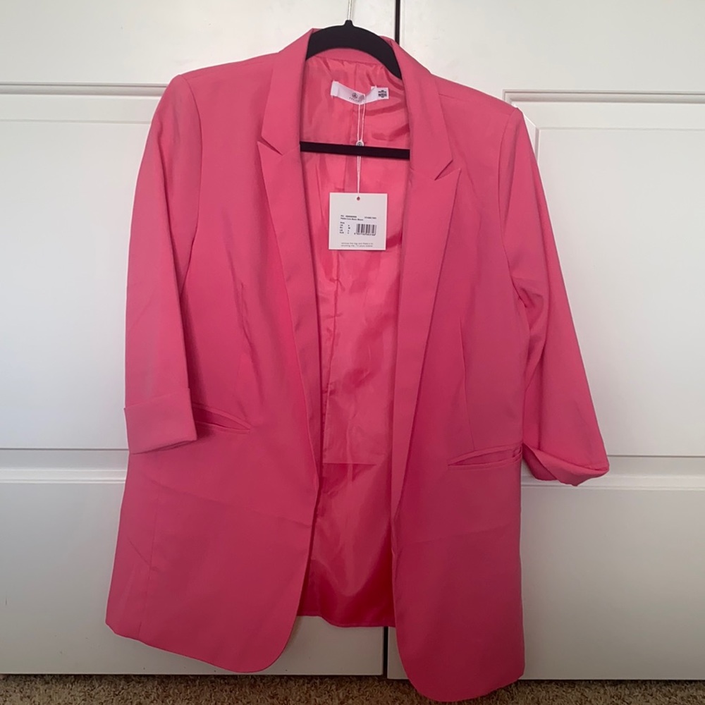 Misguided pink blazer